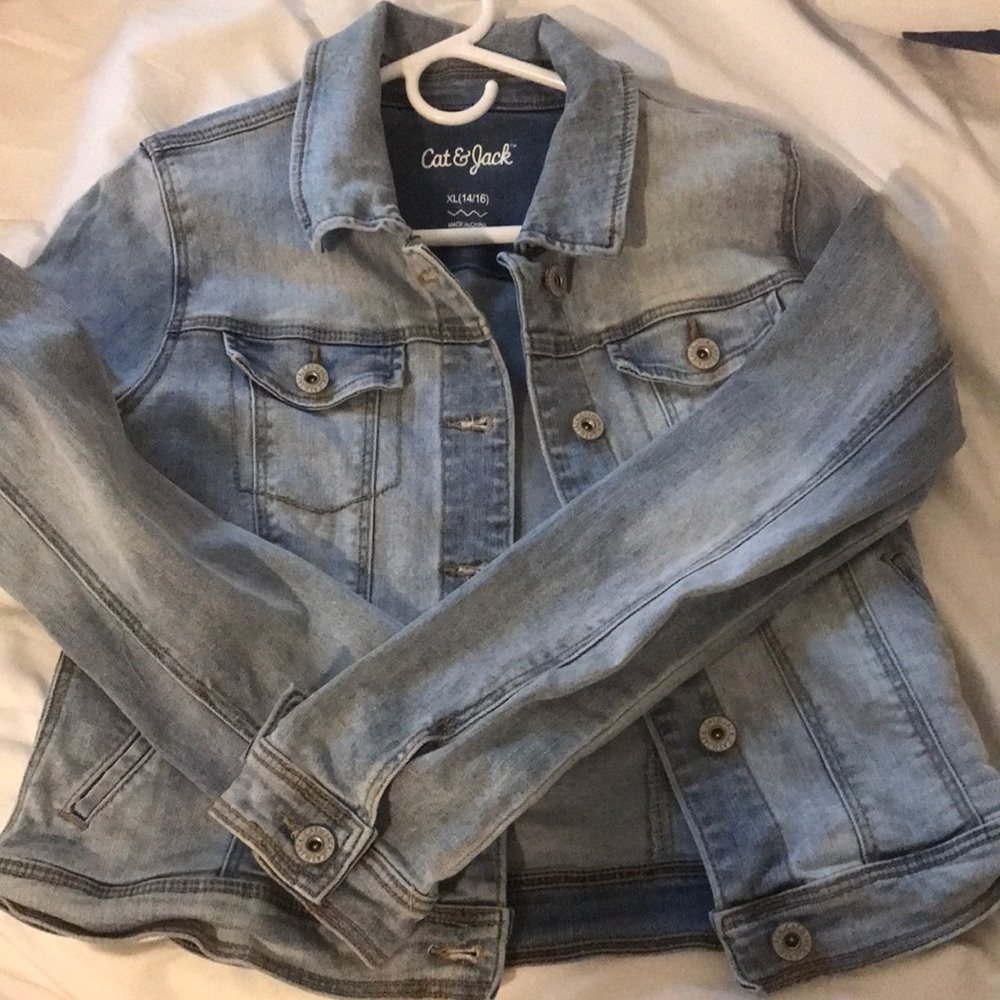 Cat and jack (target brand) jean jacket , girls